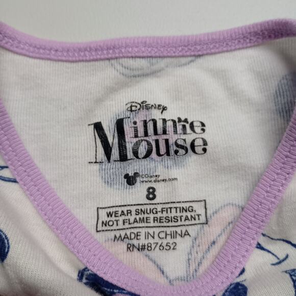 Disney Minnie Mouse Girls Pajama Set Size 8 - Picture 5 of 5